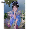 Olivegirl Original Hanfu Dress Tang Fairy Goddess Embroidered Purple Ancient Costume Set Cosplay