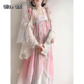 Olivegirl Tang Style Hanfu Dresses Embroidered Fairy Paired Cardigan Daily Fairy Style Tang Style Spring Summer Collection