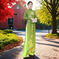 Olivegirl Aodai Vietnamese Traditionally Dress Long Qipao Two-piece Wide-leg Pants Cheongsam Aodai Dress Women's Clothing