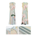 Olivegirl French Dress Printed Floral Fishtail Dress for Beach Vacation Sleeveless Women's Clothing High-end Sexy Temperament
