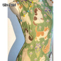 Olivegirl Elegant Dress Cheongsam Qipao Chinese Style Young Cat Playful Cute Sleeveless Slim Dress 2026 Women's Clothing