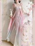Olivegirl Tang Style Hanfu Dresses Embroidered Fairy Paired Cardigan Daily Fairy Style Tang Style Spring Summer Collection