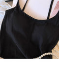 Olivegirl Women's Camisoles Tanks Short Backless Camisole Top with Chest Cushion for Women's Tee Clothing Party