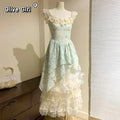 Olivegirl French Dress Floral Suspender Sexy Sweet Lolita Spring Summer 2026 Irregular Trailing Fairy Dresses Women's Clothing