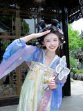 Olivegirl Original Hanfu Dress Tang Fairy Goddess Embroidered Purple Ancient Costume Set Cosplay
