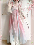 Olivegirl Tang Style Hanfu Dresses Embroidered Fairy Paired Cardigan Daily Fairy Style Tang Style Spring Summer Collection