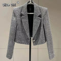French Jacket Luxury High-end Bling Bling Coat Short Style Fragrant 2026 Spring Autumn Fashionable Long Sleeved Temperament Top