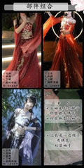 Exotic Hanfu Dance Dress | Gradient Embroidery Fairy Cosplay | Stretchy Elastic Skirt