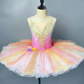 Olivegirl Girls Tutu Dance Costume Stage Outfit for Children Ballet Recital Clothing Ballet Skirt Kids Ballet Performance Dress