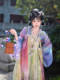 Olivegirl Original Hanfu Dress Tang Fairy Goddess Embroidered Purple Ancient Costume Set Cosplay