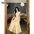 2026 Qipao Dress Chinese Jacquard Waist Improved Cheongsam Elegant Temperament Fishtail Dress Daily Wear