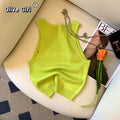Olivegirl Tanks Camis Sweet and Cute Round-neck Halter Top for Girls Pink Green Summer Top for Young Girls Women's Clothing