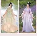 Olivegirl Hanfu Dress Women Chinese Ancient Traditional Hanfu Carnival Cosplay Costume Summer Hanfu Pink Purple Greren Dres