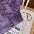 Qipao Top Green Tie Dye Lace Shirt Women's Summer Cheongsams Diagonal V-neck Short Sleeved Shirt Mesh Top Women Clothes