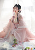 Pink Hanfu Dress | Flower Embroidery Fairy Cosplay | Chinese Dance Costume for Women