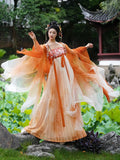 Olivegirl Original Hanfu Dress High-end Embroidered Fairy Spring Summer Women's Clothing Cosplay Traditional Chinese Clothing
