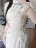 Olivegirl Jacquard Fabric Qipao Long Dress Chinese Cheongsams Exquisite Luxury High-end Elegant Temperament Women's Dress