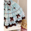 Summer Japanese Style Kawaii Lolita Dress Women Party Vintage Sweet Lace Bow Birthdays Cake Dresses Harajuku Y2k Bandage Dress