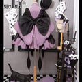 Women Sweet Dress Japanese Lolita Style Contrast Color Robe Femme High Waist Cute Bow Summer Dresses 2026 Vestidos De Mujer
