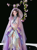 Warring States Hanfu Robe | Heavy Embroidery Cosplay Costume | Halloween & Carnival