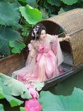 Olivegirl High-end Hanfu Pink Dress Embroidered Flowers Flowing Waist-Length Dresses Modified Fairy Tale Hanfu Women Cosplay