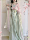 Olivegirl Original Hanfu Dress Women's Clothing Embroidered Flower High End Ancient Chinese Traditional Spring Summer Cosplay