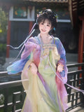 Olivegirl Original Hanfu Dress Tang Fairy Goddess Embroidered Purple Ancient Costume Set Cosplay