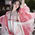 Olivegirl Flower God Hanfu Dress Tang Style Chest Length Butterfly Sleeve Heavy Embroidery Spring Summer Set Cosplay