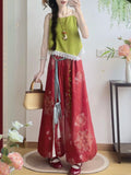 olivegirl Hanfu Set Jacquard Vest Strappy Lantern Pants Daily Commute Han Element Ensemble Women's Summer 2026
