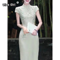 Olivegirl 2026 Chinese Gentle Embroidered Dress Women's Summer Qipao Cheongsams Elegant Beautiful Temperament Improved Dress