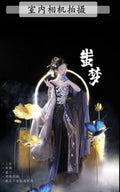 Exotic Hanfu Dance Dress | Gradient Embroidery Fairy Cosplay | Stretchy Elastic Skirt