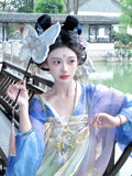 Olivegirl Original Hanfu Dress Tang Fairy Goddess Embroidered Purple Ancient Costume Set Cosplay