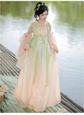 Olivegirl Hanfu Dress Women Chinese Ancient Traditional Hanfu Carnival Cosplay Costume Summer Hanfu Pink Purple Greren Dres