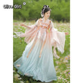 Olivegirl Hanfu Dress Women Chinese Ancient Traditional Hanfu Carnival Cosplay Costume Summer Hanfu Pink Purple Greren Dres