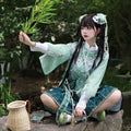 Original Hanfu Chinese Dress Lolita Panda Bamboo Cute Horse Face Skirt Embroidery Cosplay Party Princess