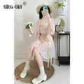 Pink Butterfly Hanfu Set | Embroidered Camisole Skirt | Sweet Fairy Cosplay Costume
