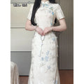 Olivegirl Jacquard Fabric Qipao Long Dress Chinese Cheongsams Exquisite Luxury High-end Elegant Temperament Women's Dress
