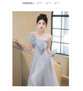 Olivegirl 2026 New Luxury Dress High-End Blue Evening Dress for Women Graduation Engagement Toasting Party Banquet Wear