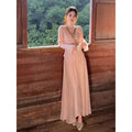 Pink Shirt Sequin Elegant Set Chinese Waist Cinched Top Half Skirt High-end Gentle Temperament Two-piece Set 2026 Spring Autumn