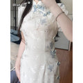 Olivegirl Jacquard Fabric Qipao Long Dress Chinese Cheongsams Exquisite Luxury High-end Elegant Temperament Women's Dress