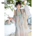Olivegirl Traditional Chinese Hanfu Dress with Mandarin Collar Embroidery Tang Style Casual Cosplay Spring and Summer