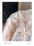 Exquisite Elegant Shirt Embroidered Tassel Buckle Women's Clothing 2025 Summer High-end Temperament Thin Cardigan Top Jacket