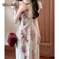 Olivegirl 2026 Summer Dress Chinese Retro Embroidered Cheongsams Improved Qipao Temperament One-piece Stunning Dress