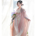 Pink Hanfu Dress | Flower Embroidery Fairy Cosplay | Chinese Dance Costume for Women