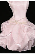 Olivegirl Strapless Evening Dress Female Heiress Socialite Birthday Party Princess Dress Graduation Ceremony Short Fluffy