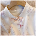 Olivegirl 2026 Chinese Style Buckle Top Gradient Pink Fairy Skirt Summer Immortal Style Improved Cheongsam Shirt Women's Top