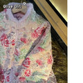 Olivegirl Women's Coat Pink Nail Bead Sequins Thickened Cotton Velvet Coat Jacket Cotton Women's Top Clothing Traditional