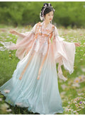 Olivegirl Hanfu Dress Women Chinese Ancient Traditional Hanfu Carnival Cosplay Costume Summer Hanfu Pink Purple Greren Dres