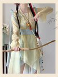 Olivegirl Hanfu Dress Fairy Elegant Sweet Original Xianxia Daily Ancient Style Set Summer Traditional Chinese Clothing