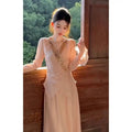 Pink Shirt Sequin Elegant Set Chinese Waist Cinched Top Half Skirt High-end Gentle Temperament Two-piece Set 2026 Spring Autumn
